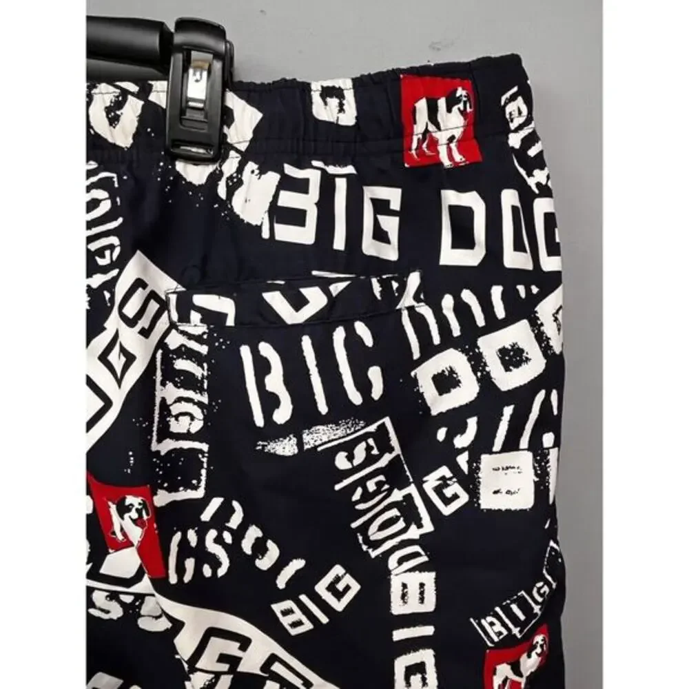 Big‎ Dogs Swim Trunks Mens 2X Mesh Drawstring Pockets All Over Print Pockets